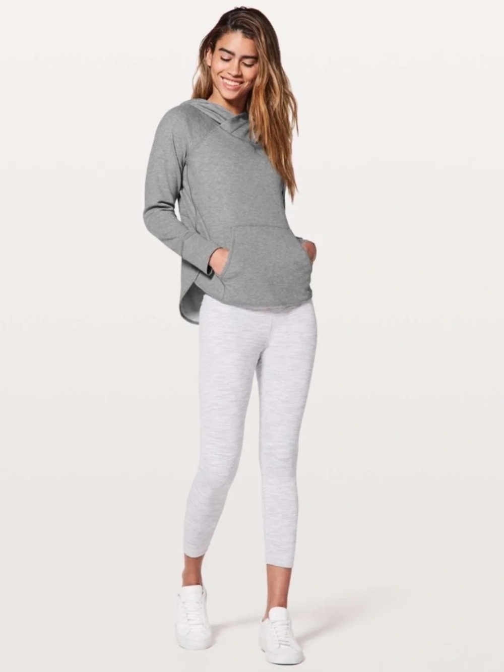 Lululemon Time Out Hoodie | Heathered Bleached Coral/Medium Grey | Size 4